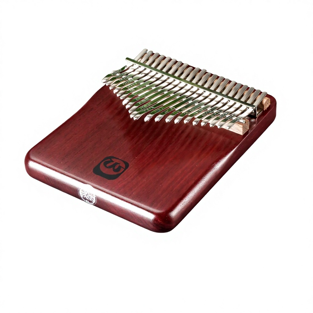 Musical Instrument Box - เครื่องดนตรีคาลิมบา Waltert21 สีม่วง ลายดอกไม้ ทำจากไม้แพร์ บรรจุในกล่อง