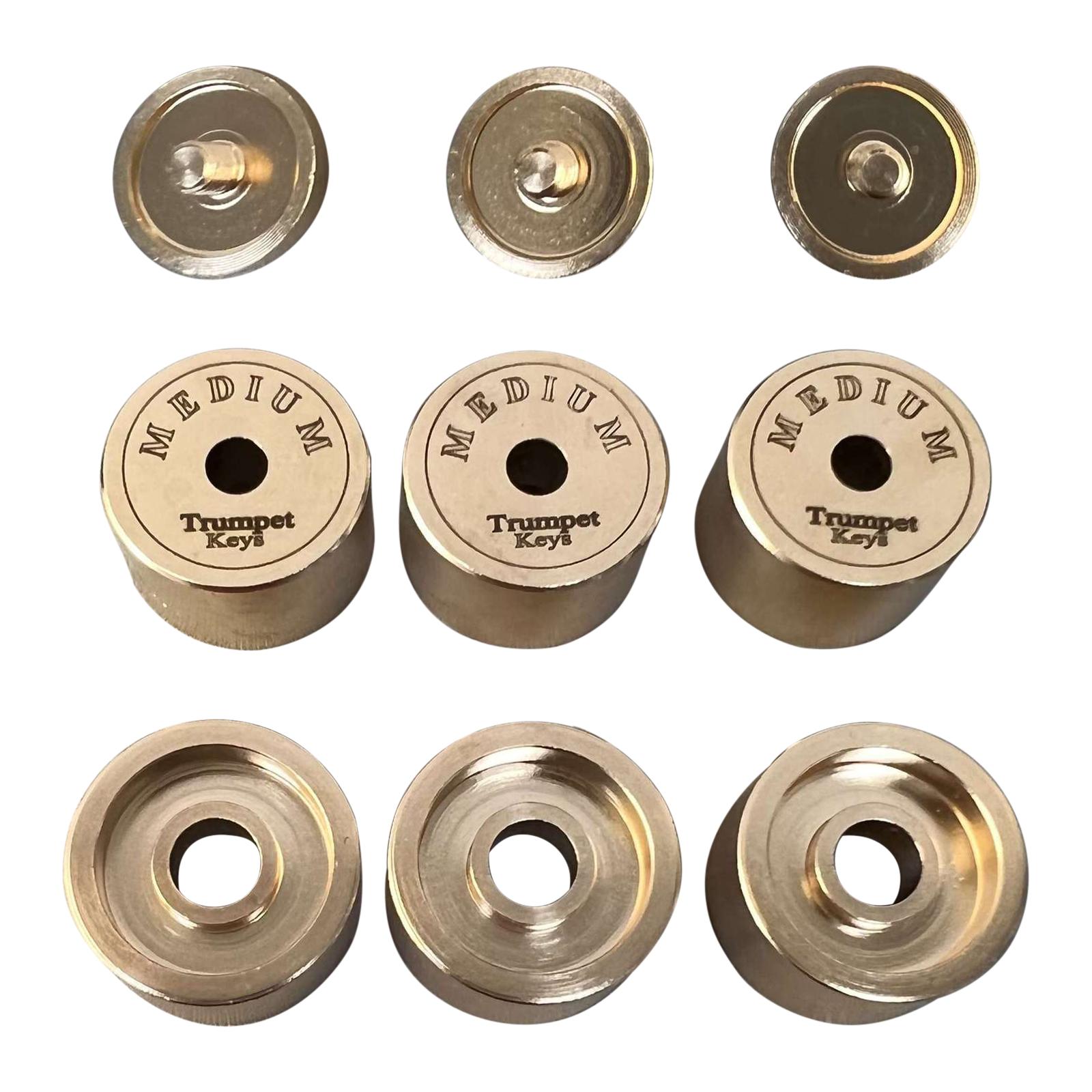 Musical Instrument Horn - 9Pcs แตรวาล์วหมวกทรัมเป็ตอะไหล่ซ่อมอะไหล่ดนตรีทรัมเป็ต Heavy