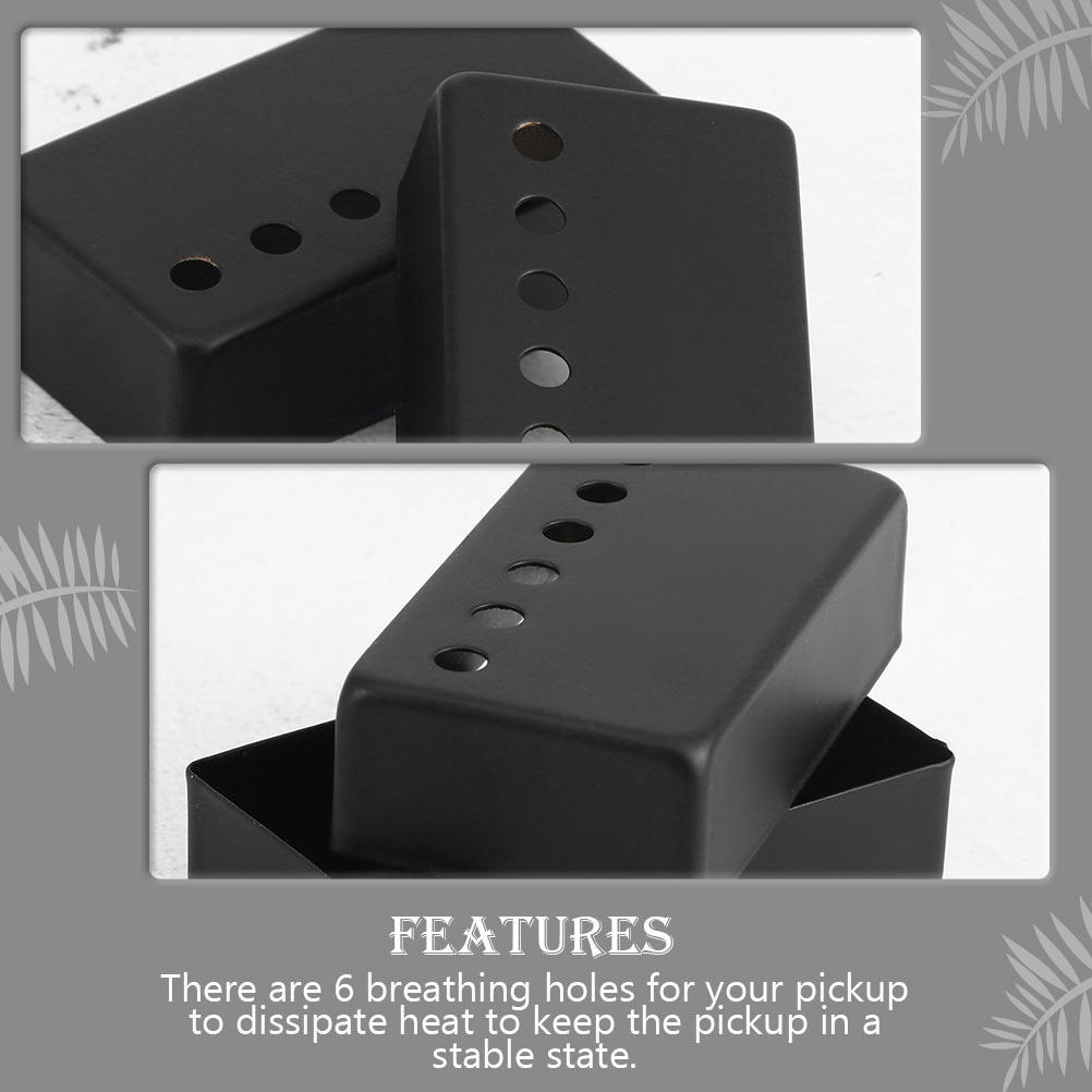 Musical Instrument Guitar - ฝาครอบปิ๊กอัพฮัมบัคเกอร์ทองแดง 6 รูระบายอากาศ กีตาร์ไฟฟ้า ฝาครอบโลหะป้องกัน ทนต่อแรงกระแทก
