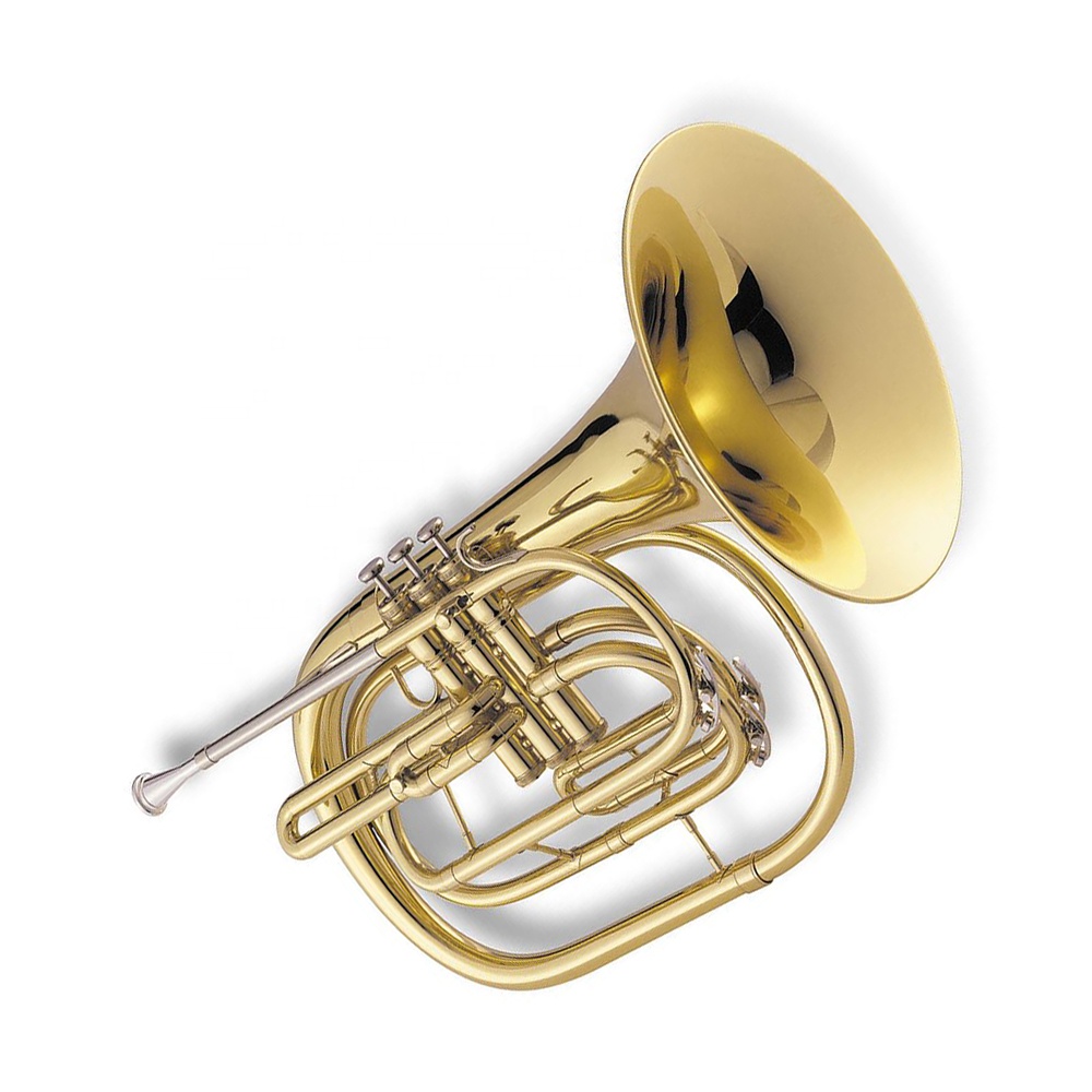Musical Instrument Horn - แตรฝรั่งเศสเคลือบทอง Bb คุณภาพสูง ทำจากทองเหลืองแท้ เครื่องดนตรีสำหรับนักดนตรีมือใหม่และนักเรียน