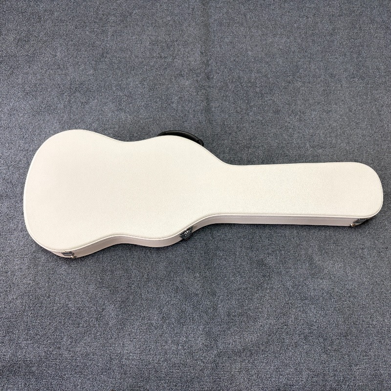 Musical Instrument Box - กระเป๋ากีตาร์ไฟฟ้าสีขาวล้วน หนังด้าน พกพาสะดวก บุด้วยวัสดุกันกระแทก สำหรับกีตาร์ ST