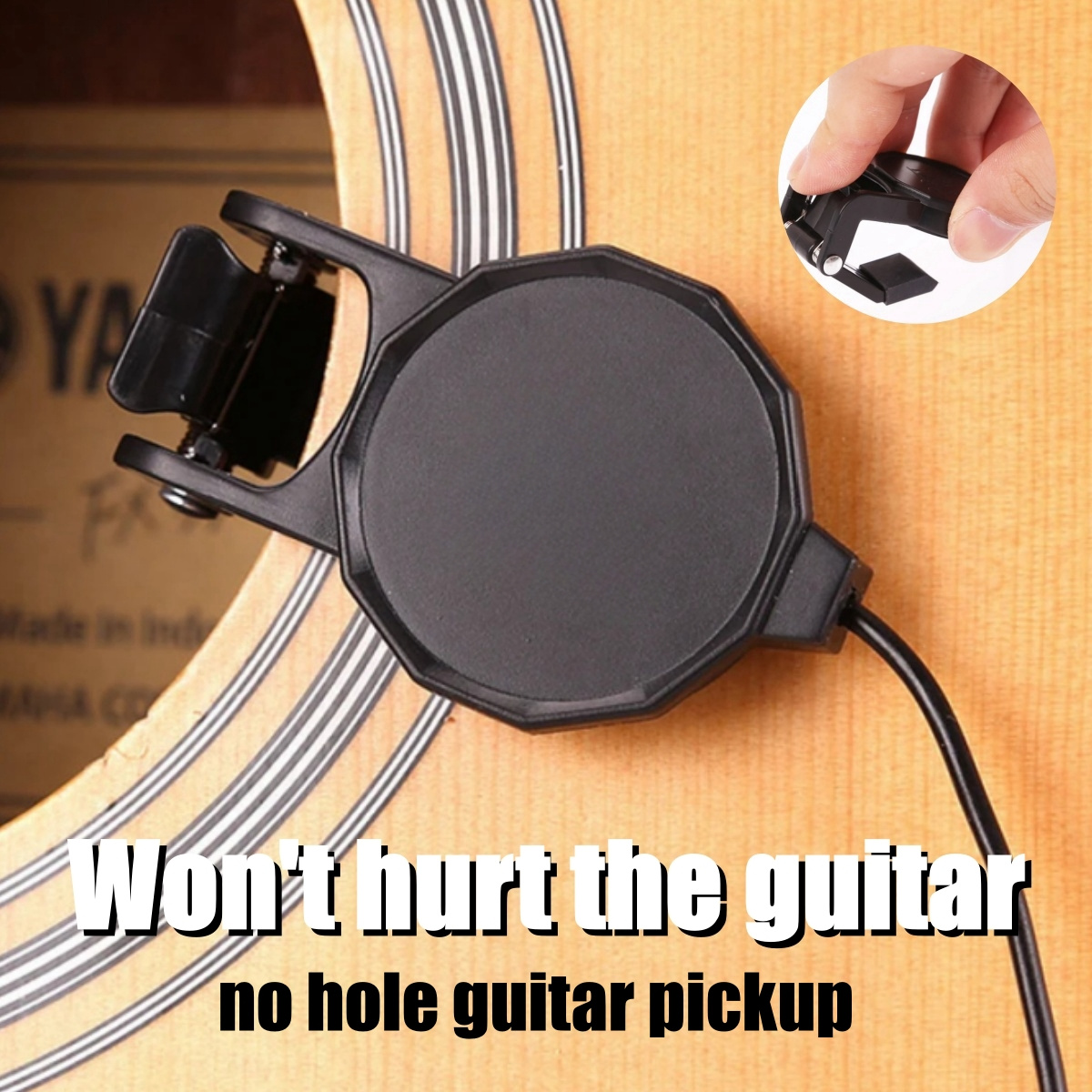 Musical Instrument Guitar - แจ็คเสียงคลิปบน Pickup สําหรับกีตาร์อะคูสติก \ Mandolin \