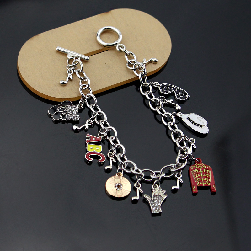 Musical Instrument Jewelry - สร้อยข้อมือมิชาเอล แจ็คสัน ดีไซน์ใหม่ สร้อยข้อมืออินฟินิตี้ สร้อยข้อมือรัก สำหรับแฟนเพลง