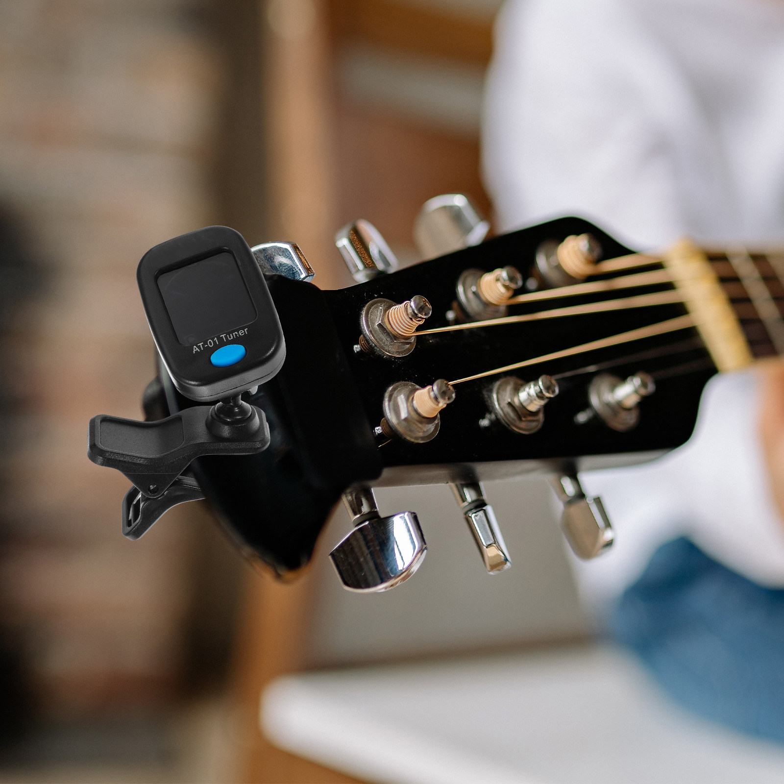Musical Instrument Guitar - เครื่องตั้งสายอเนกประสงค์สำหรับกีตาร์ ไวโอลิน อูคูเลเล่ เบส ดีไซน์คลิปหนีบขนาดกะทัดรัด พร้อมตัวหนีบกันลื่น