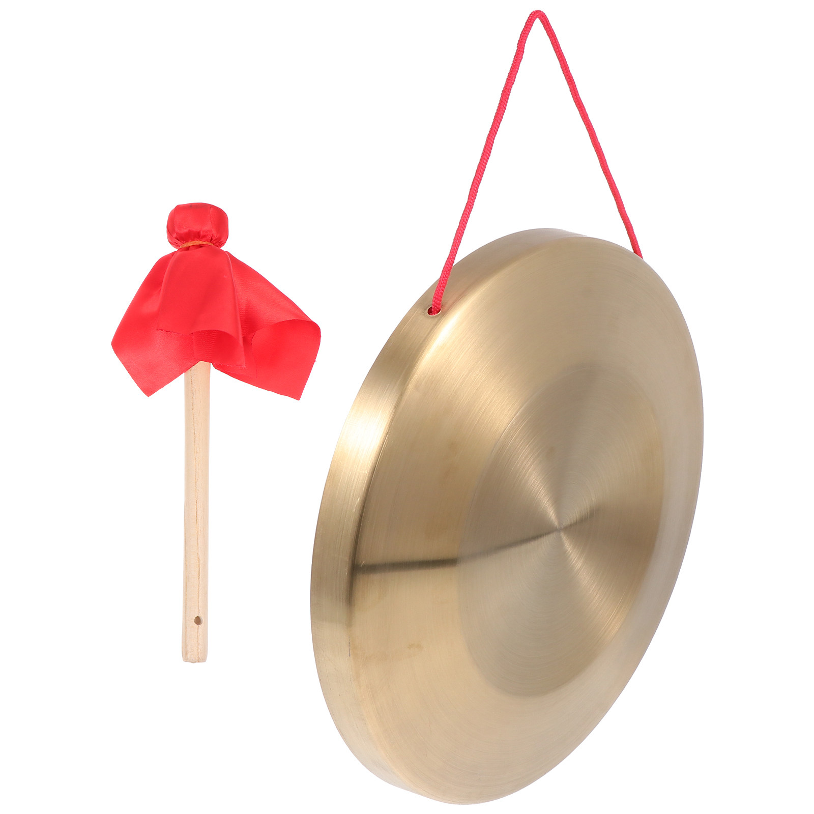 Musical Instrument Companies - 1 ชุด กงจีนแบบดั้งเดิม พร้อมค้อน เครื่องดนตรีประเภทเครื่องกระทบทำจากทองแดง ทนทาน