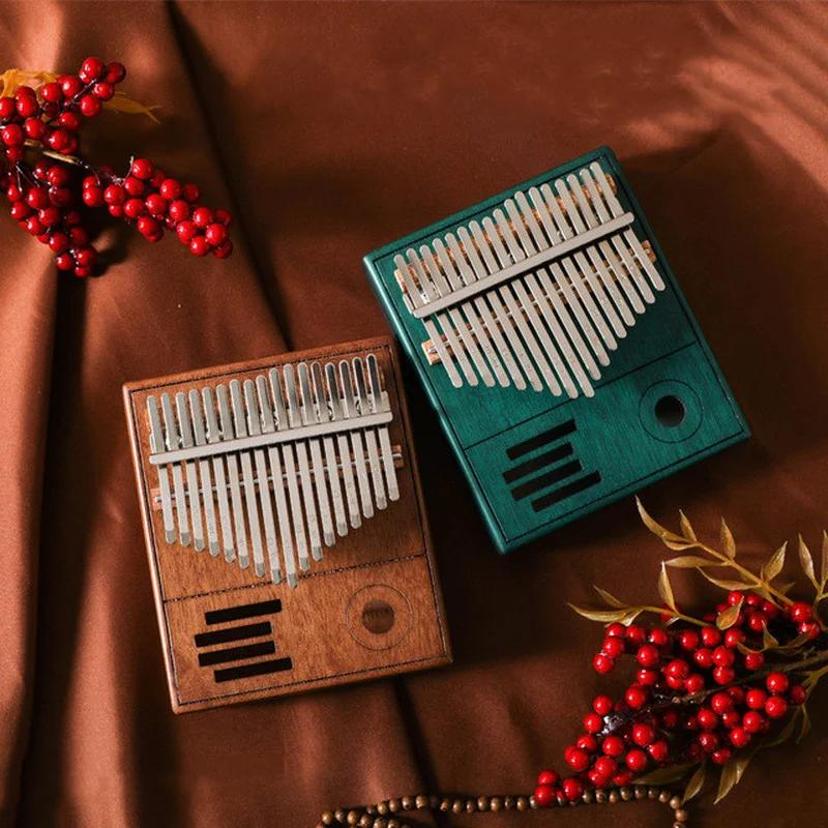 Musical Instrument Box - รีโทร Kalimba 17 คีย์นิ้วมือเปียโนไม้คุณภาพสูง Mahogany Acacia