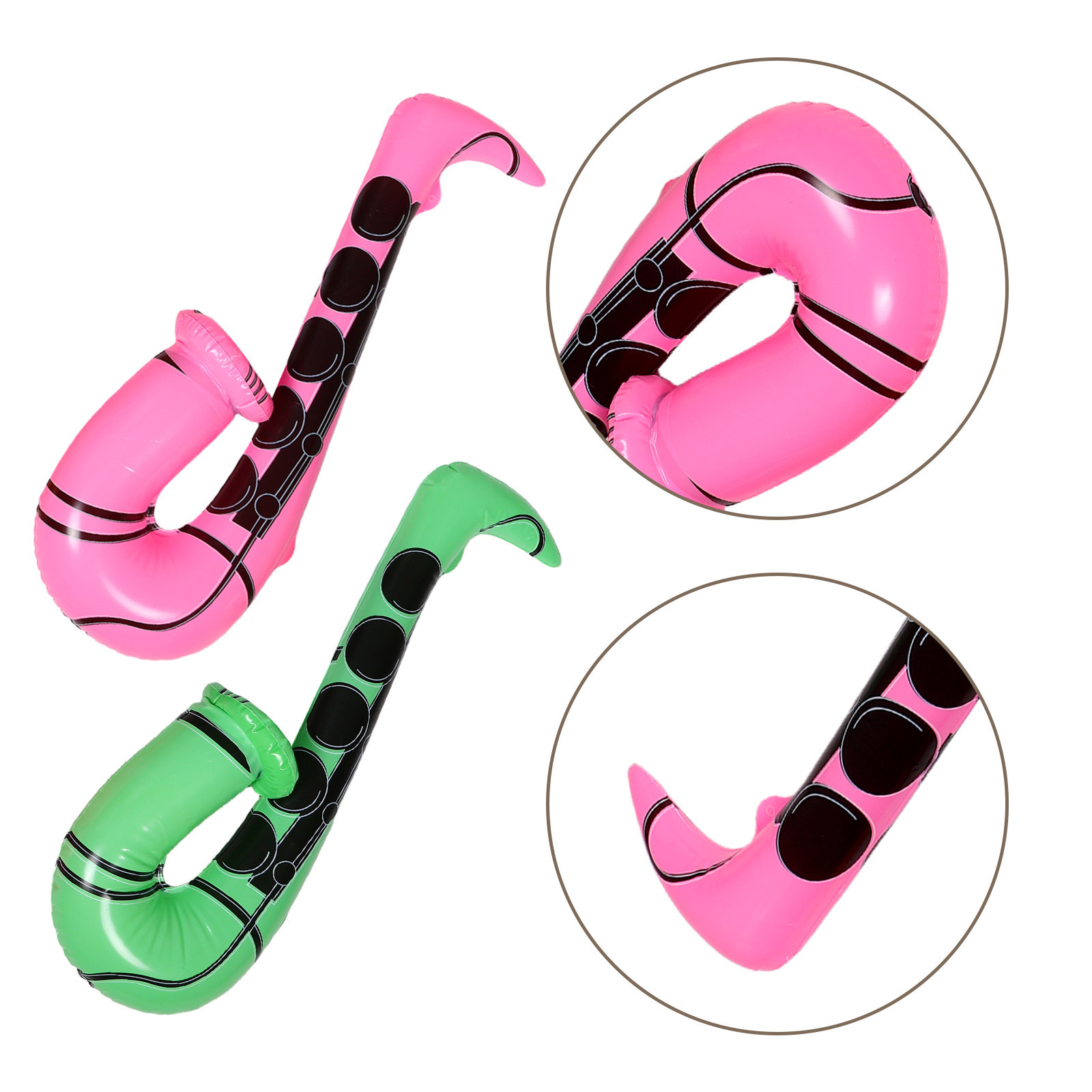 Musical Instrument That You Blow Into - 4 ชิ้น แซกโซโฟนเป่าลม อุปกรณ์ประกอบฉากปาร์ตี้ ขนาด 60