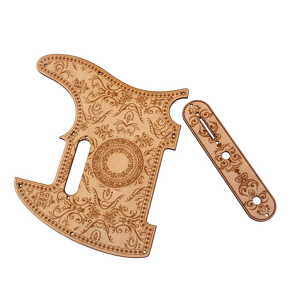 Musical Instrument Guitar - แผ่นป้องกันรอยขีดข่วนไม้เมเปิ้ลทำมือ สีไม้ สำหรับกีตาร์ไฟฟ้าเทเลแคสเตอร์