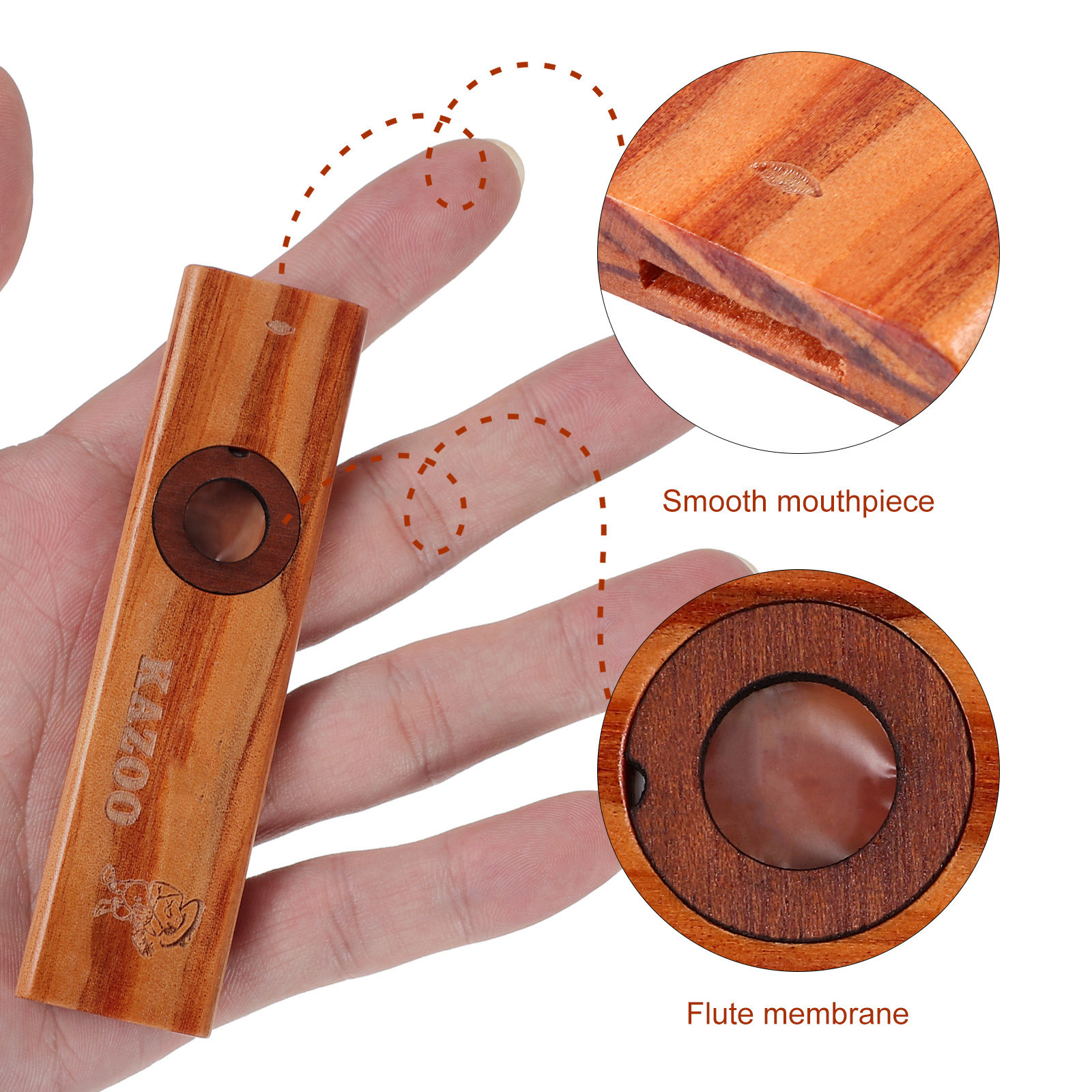 1 ชุดขลุ่ยคาซูไม้คุณภาพพรีเมีย - Musical Instrument Easy To Learn For Adults บทวิจารณ์และราคา