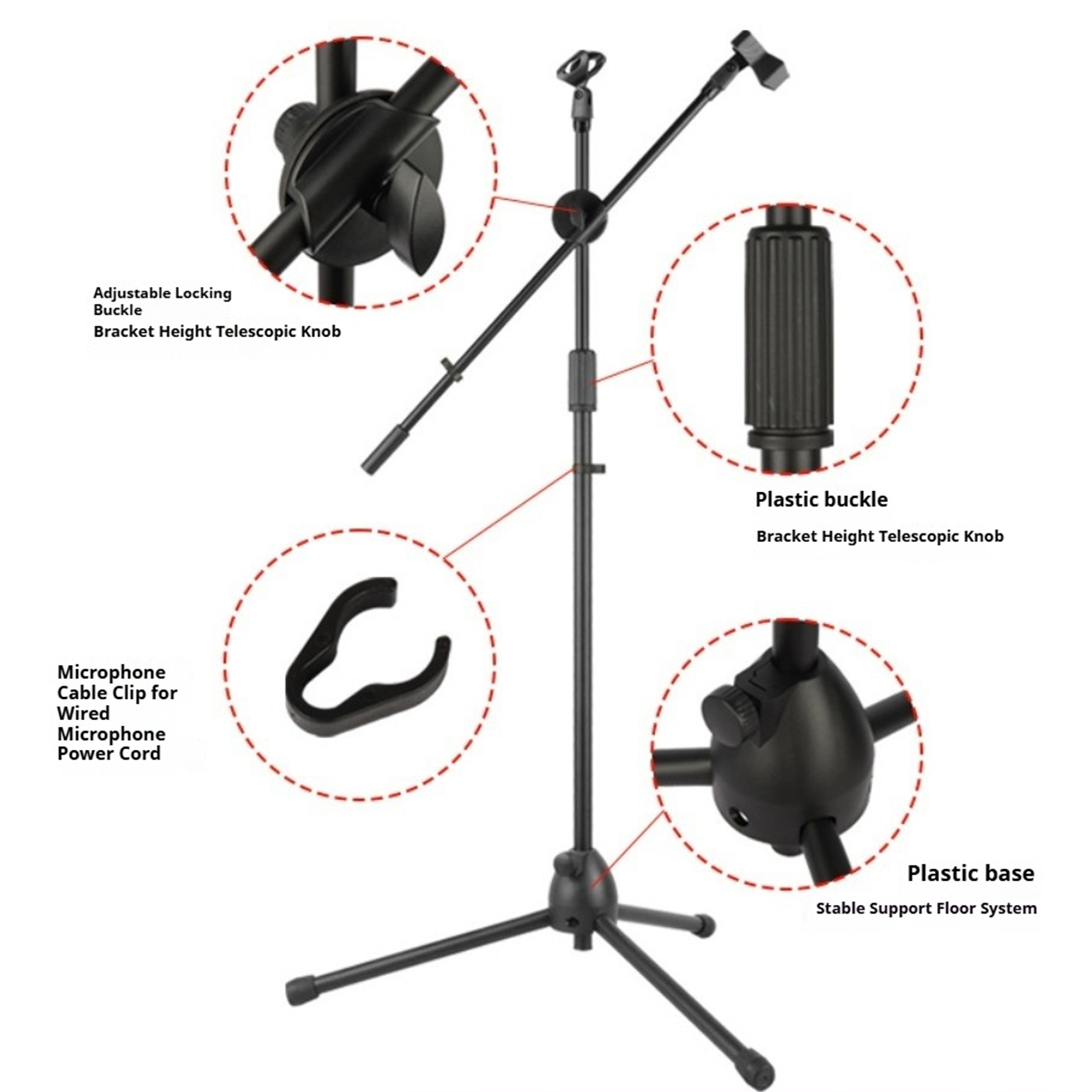 ขาตั้งไมโครโฟนแบบตั้งพื้นพร้อม - Musical Instrument Craft บทวิจารณ์และราคา