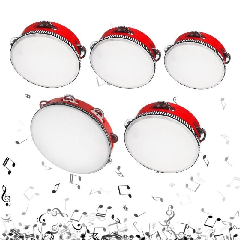 กลองสำหรับผู้ใหญ่มือถือกลองระฆ - Tambourine Hand Drum บทวิจารณ์และราคา
