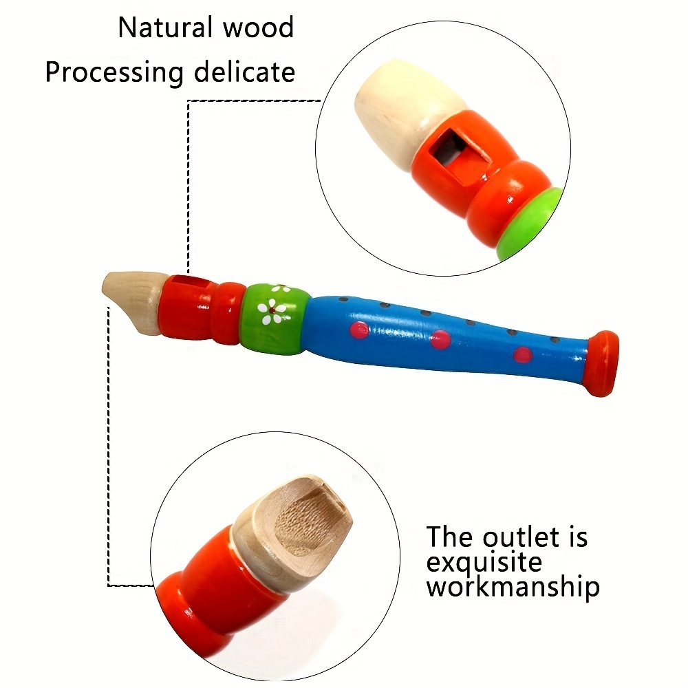 ขลุ่ยไม้ 1 ชิ้น 6 รู หลากสี ลา - Musical Instrument Piccolo บทวิจารณ์และราคา