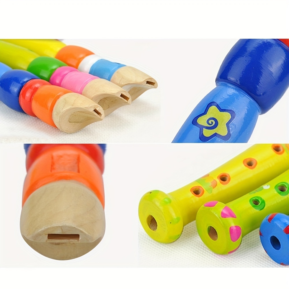 ขลุ่ยไม้ 1 ชิ้น 6 รู หลากสี ลา - Musical Instrument Piccolo บทวิจารณ์และราคา