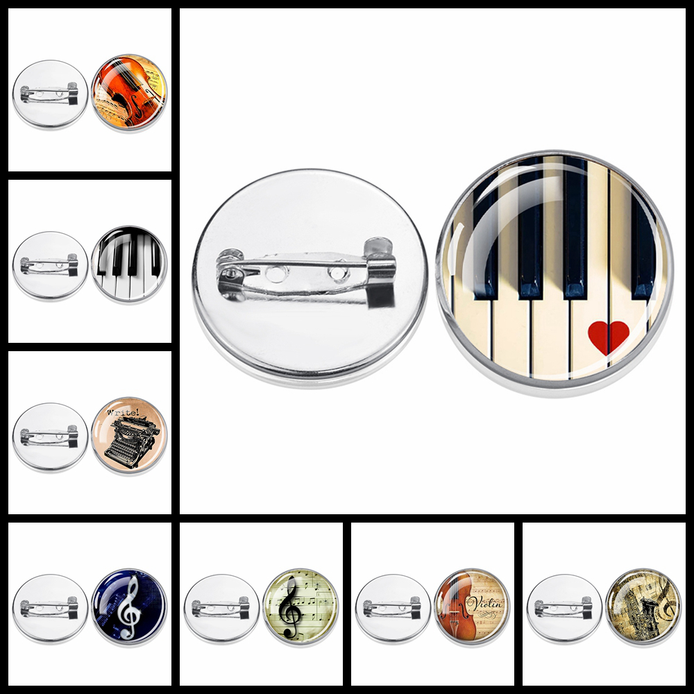 เข็มกลัดเงินรูปโน้ตดนตรี 1 ชิ้ - Musical Instrument Jewelry บทวิจารณ์และราคา