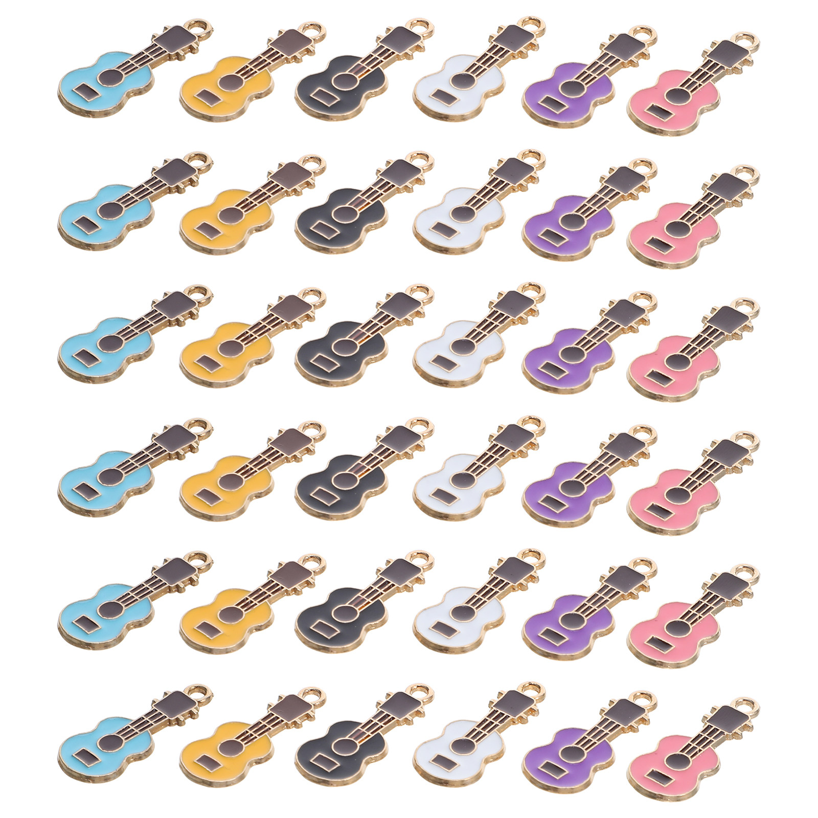 50 ชิ้น จี้กีตาร์จิ๋ว จี้โลหะผ - Musical Instrument Jewelry บทวิจารณ์และราคา
