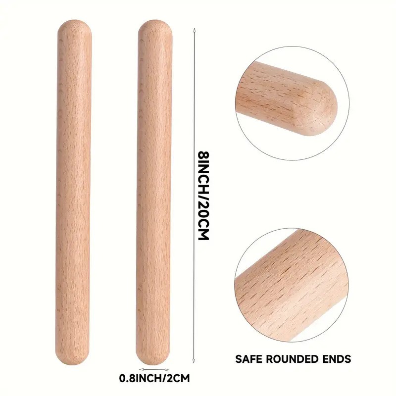 ไม้จังหวะทำจากไม้ธรรมชาติแบบยั - Musical Instrument Craft บทวิจารณ์และราคา