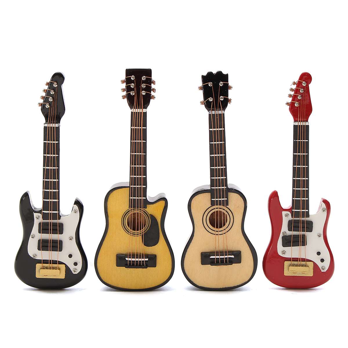 กีตาร์จิ๋ว 4 ชิ้น สำหรับตกแต่ง - Musical Instrument Craft บทวิจารณ์และราคา