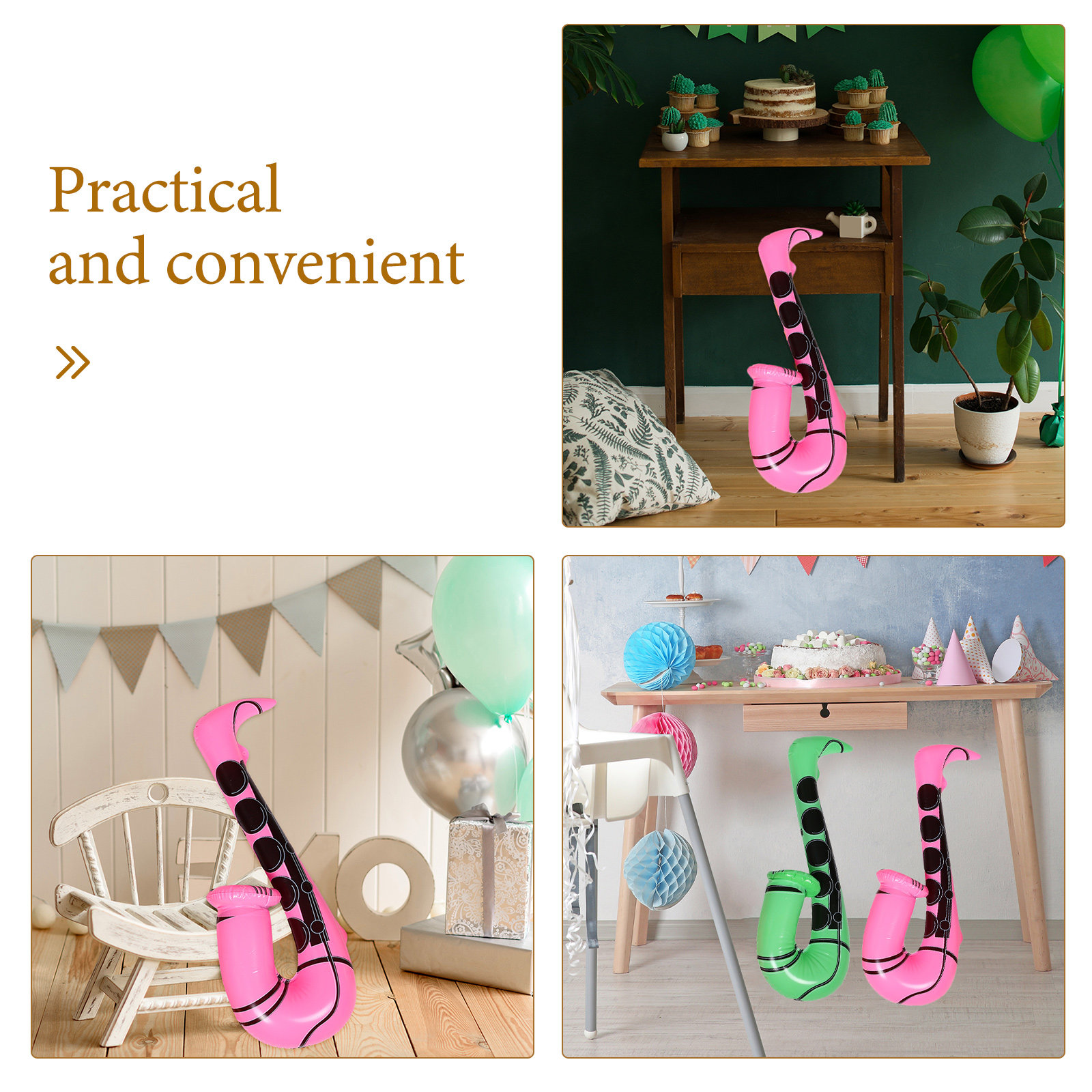 4 ชิ้น แซกโซโฟนเป่าลม อุปกรณ์ป - Musical Instrument That You Blow Into บทวิจารณ์และราคา